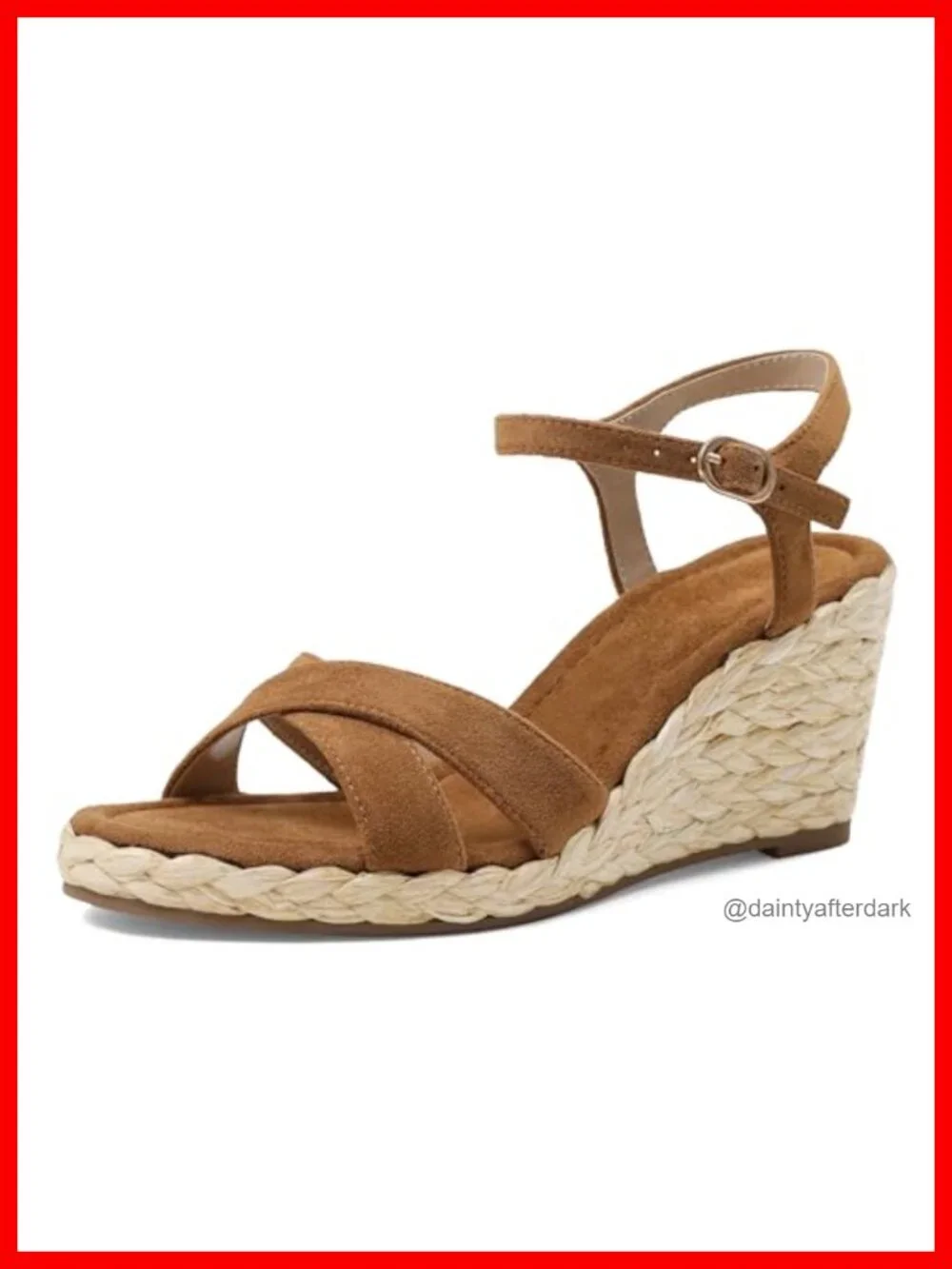 Women's Espadrille Wedge Sandals Raffia Platform Ankle Strap Heel